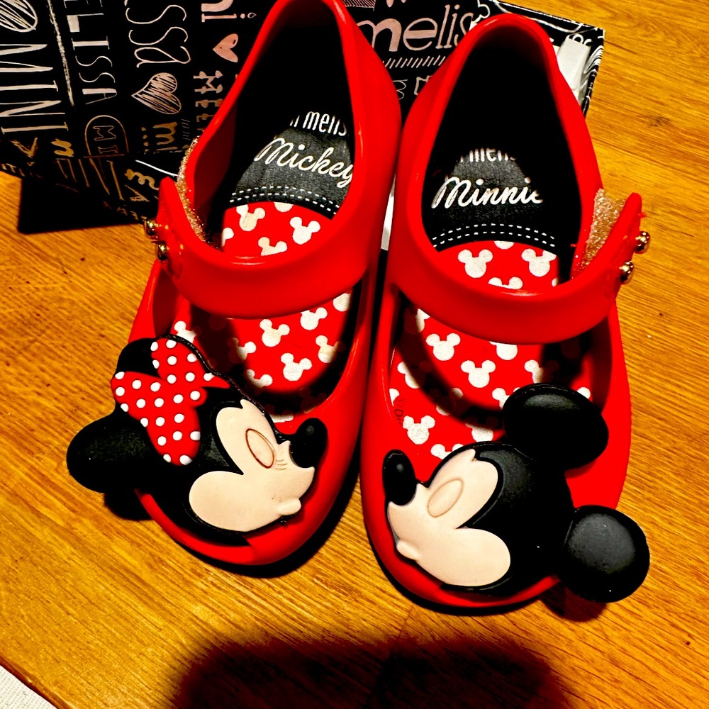 Worn once mini Melissa Disney shoes